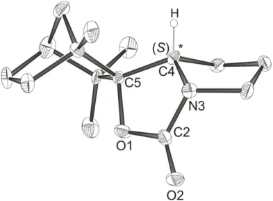 Abbildung 28: Kristallstruktur von (2S)-N-Fenchylcarbamat (R)-1. 