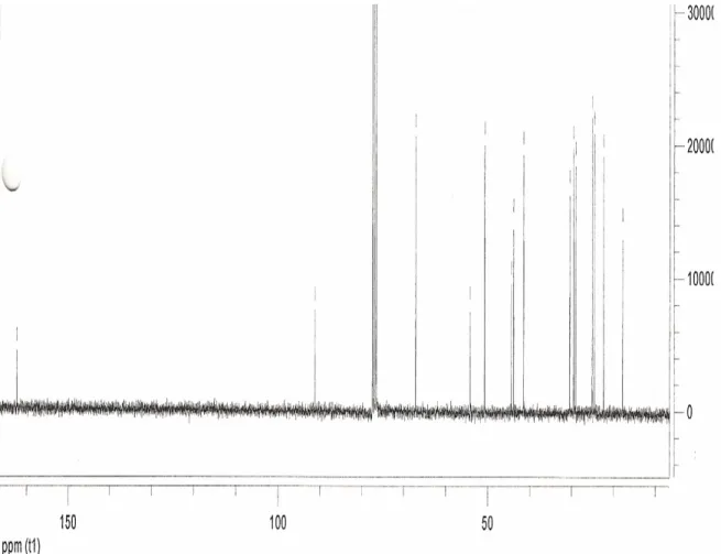 Abbildung 29:  13 C-NMR-Spektrum von (2S)-N-Fenchylcarbamat (R)-1. 
