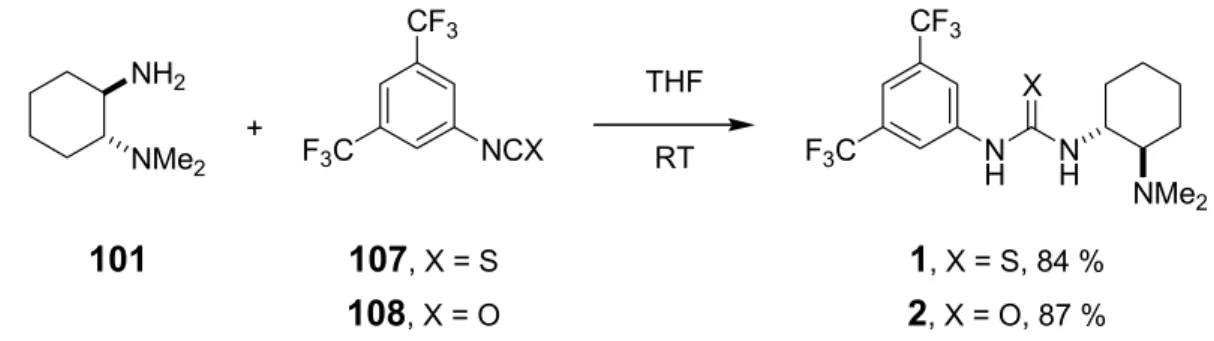 Figure 5.1 X-ray structure of 1-{3,5-bis(trifluoromethyl)phenyl}-3-{(1R,2R)-2-(dimethylamino)cyclohexyl}urea 2 