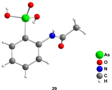 Abb. 4.13 Durch Röntgendiffraktometrie ermittelte Struktur der ortho-Acetylaminophenylarson- ortho-Acetylaminophenylarson-säure 29