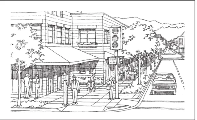 Figure 3. 3:  Pedestrian separation and design of buildings facing the streets  