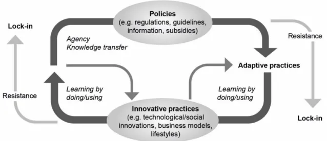 Figure 2.4: Practice change in sustainability transitions  own figure    