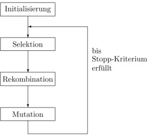 Abbildung 1.1: Schematischer Aufbau eines evolution¨ aren Algorithmus.