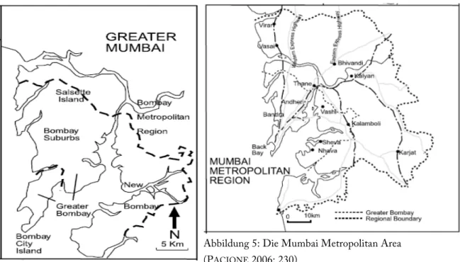 Abbildung 5: Die Mumbai Metropolitan Area   (P ACIONE  2006: 230) 