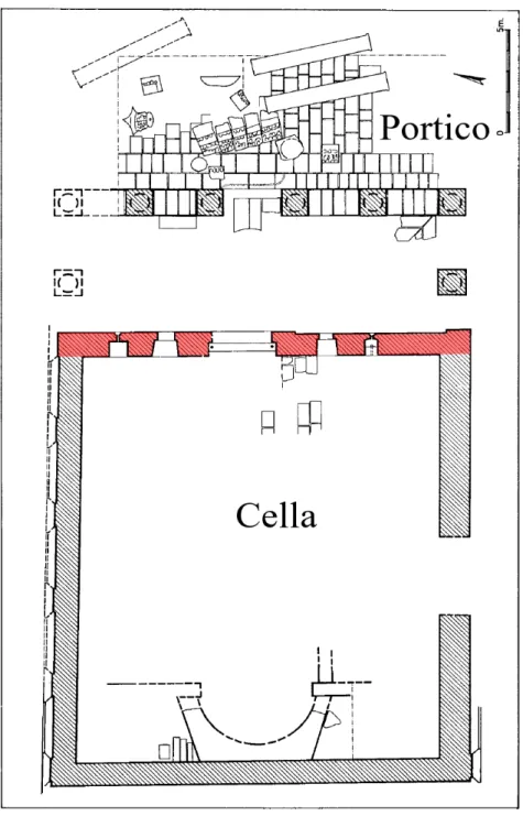 Figure 5.1: Reconstruction of the floor-plan of the Roman Temple of Kedesh. 