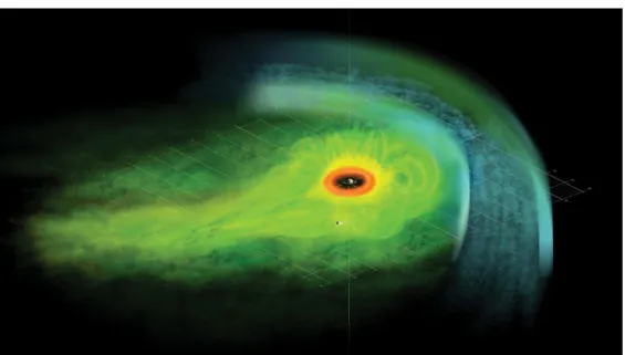 Figure 3.4: Illustration of Saturn’s magnetosphere with the moon Ti- Ti-tan for reference