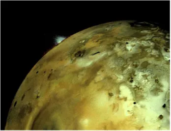 Figure 2.3: Picture of an active volcano on Io taken by the Galileo spacecraft. [source: NASA/JPL]