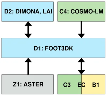 Abb. 2.2: Cluster D1 und die Kollaboration mit anderen Clustern.