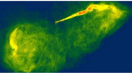 Figure 1.6: Radio image of the kilo-parsec scale jet in M 87 from VLA observations in C band