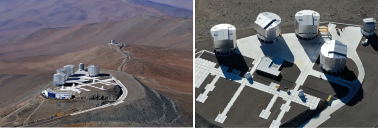 Fig. 1.3.: The Very Large Telescope observatory in the Atacama dessert in the north of Chile