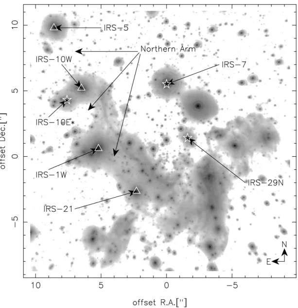 Figure 4.2: Lp-band image of the innermost 20” of the GC (ESO VLT NACO image, program 179.B- 179.B-0261(A))