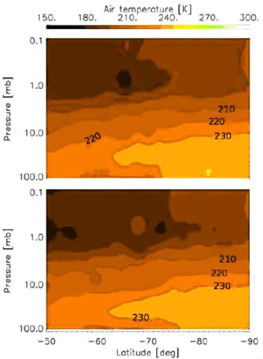 Figure 3.7: Examples of night-time temperature maps observed with VIRTIS [44]