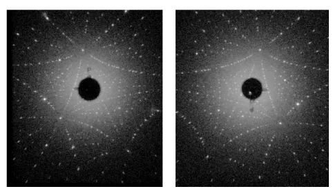 Figure 3.15: The Laue photos of the crystal HR162 indicating single crys- crys-tallinity.