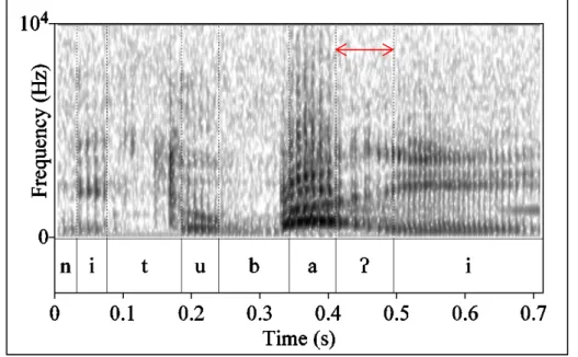 Figure 7: Spectrogram of the word nituba’i 