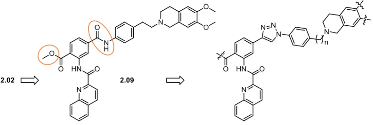 Figure 2.2. Structure of UR-ME22-1 (2.09) and general structure of the title compounds developed from 2.09
