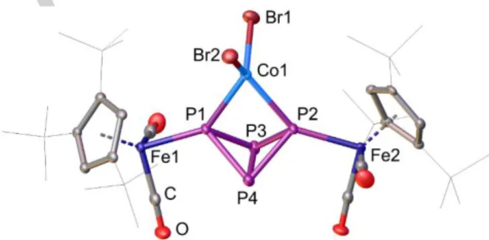 Figure 2. Molecular structure of 2Co in the solid state exemplifying the structural  core of 2Ni and 2Zn as well (cf
