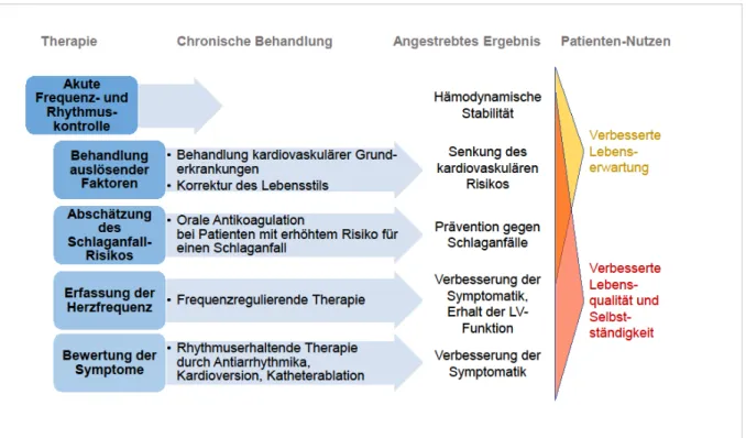 Abbildung 1.3  Kriterien für die akute und chronische Behandlung von Patienten mit  VHF  nach  Kirchhof  et