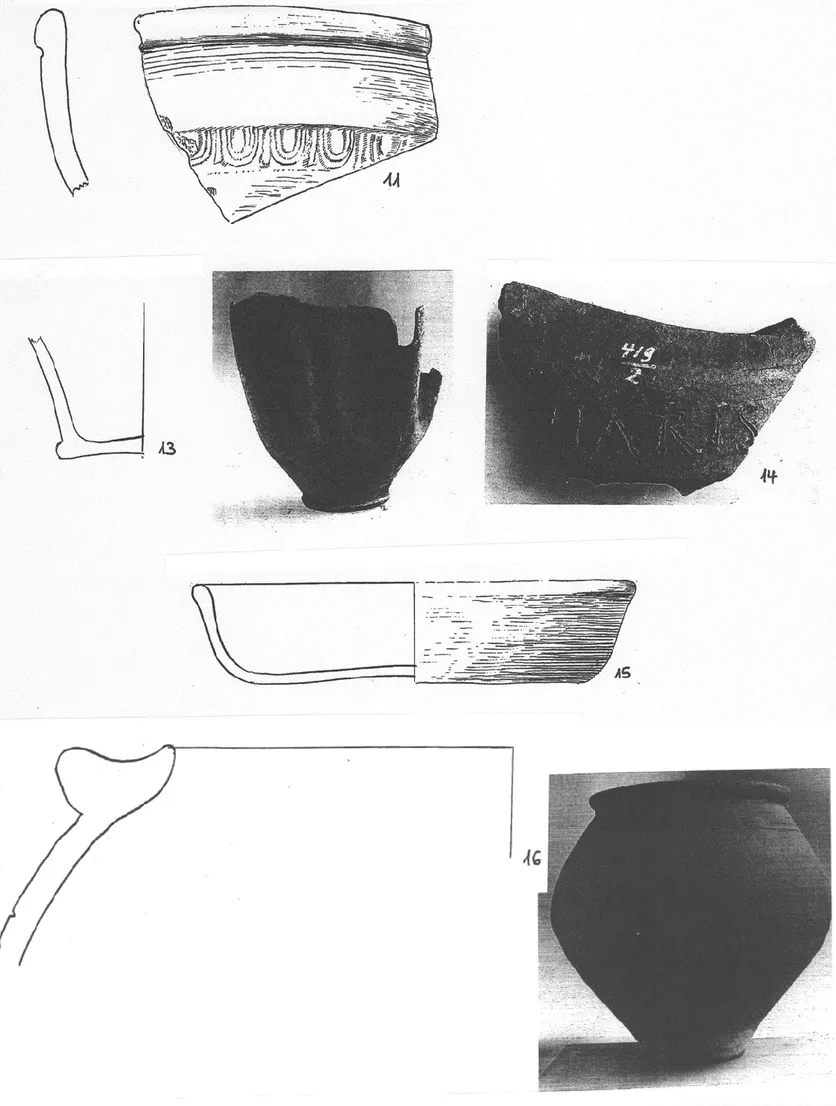 Abb. 20 Terra sigillata, Faltenbecher, Teller, Urne. Zeichnungen 1:2. 