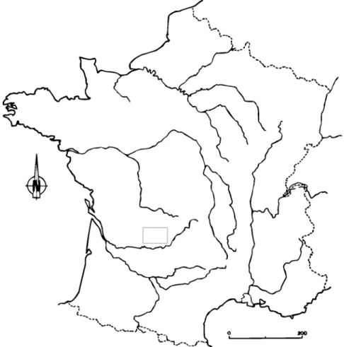 Abb. 1.1. Lage des Vézèretals innerhalb Frankreichs (nach L EROI -G OURHAN , 1992) 