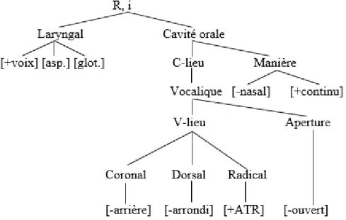 Figure 13 : Représentation géométrique de  [ḭ] 