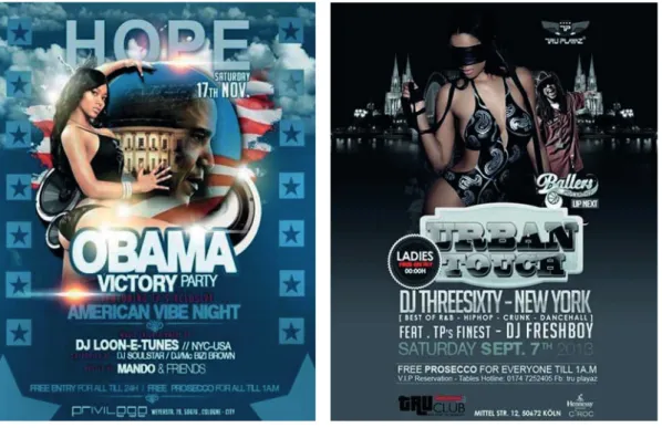 Abbildung 12 Anzeige von Truplayaz      Abbildung 13 Urban Touch America, Entertainment „American Vibe Night”,  Tru Club, Köln 2013