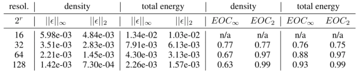 Table 1: Experimental order of convergence of the first-order FV variant within the 3D multi- multi-level blending framework.