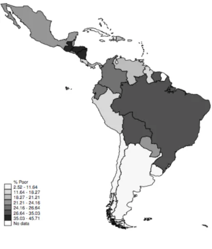 Figure 1.1. Average absolute poverty in 18 Latin American countries, 1980–2000 