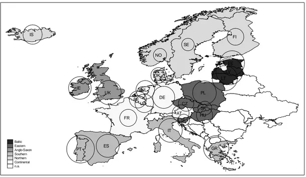 Figure 2.2.1: Income inequality in EU countries and regions