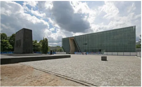 Abbildung 1: Blick auf das Museum der Geschichte der polnischen Juden, POLIN,  rechts im Bild