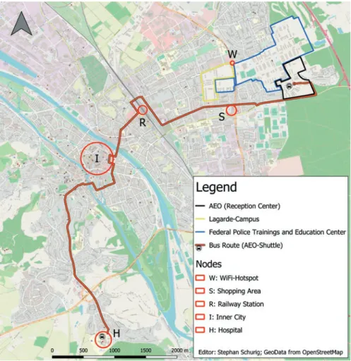 Fig. 4.1  Plan overview of AEO and its location in Bamberg