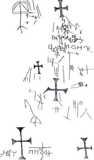 Abb. 8: Die Inschriften von Sveti Naum bei Grozdanov (1995, 31) 