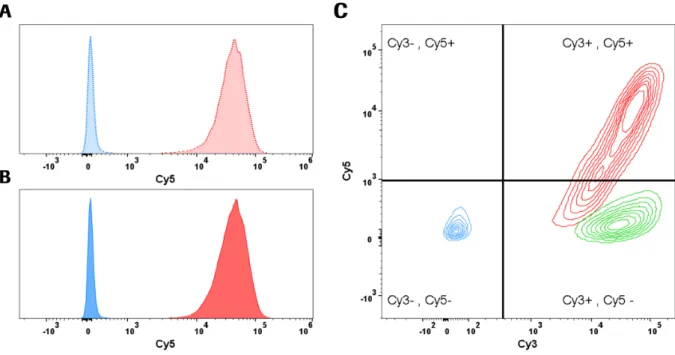 Figure 4.2.2: Flow cytometric determination of delivery specificity. 