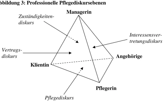 Abbildung 3: Professionelle Pflegediskursebenen 