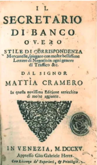 Abb. 2: Matthias Kramer, Il secretario di banco, Venedig: Giovanni Gabriele Hertz, 1715.