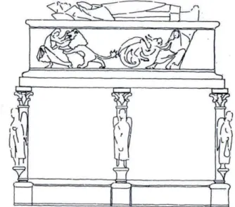 Abb. 11: Rekonstruktionsskizze des Grabmals von Papst Clemens II.,  von Tilmann Breuer 