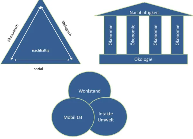 Abbildung 2: Unterschiedliche Konzepte der Nachhaltigkeit 30