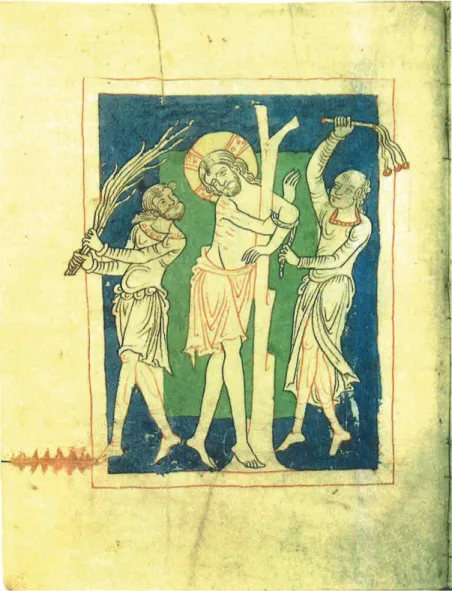 Abb. 2:  Seckauer Brevier: Geißelung Christi. Graz, Universitätsbibliothek, cod. 763, Bl