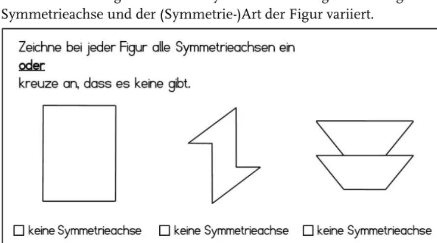 Abb. 1  Beispielaufgabe mit einer achsen-und punktsymmetrischen (li), einer &#34;rein&#34; 