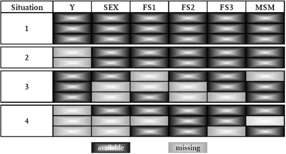 Figure 3.3: Missingness pattern of the Thuringia study data