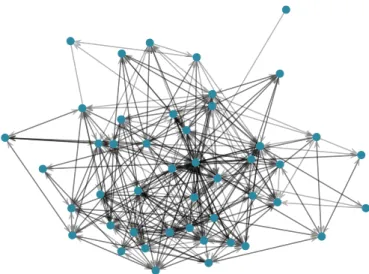 Figure 3.5: Plot of the expert network in Uganda on n = 43 nodes.
