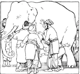 Abb. 1: Die blinden Männer und der Elefant. 