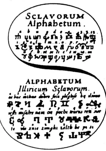 Fig. 4: Daniel’s Alphabetum Illiricum Sclavorum (1664) 