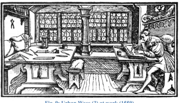 Fig. 9: Urban Wyss (?) at work (1550) 