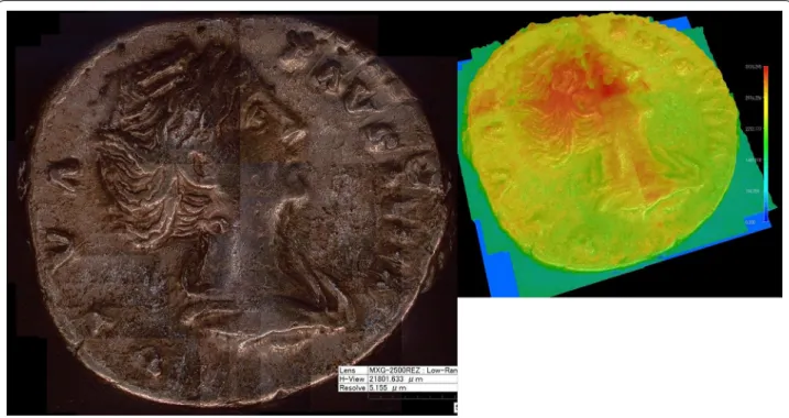 Fig. 5  Coin A obverse, digital microscopy (Jaroslav Valach, ITAM)