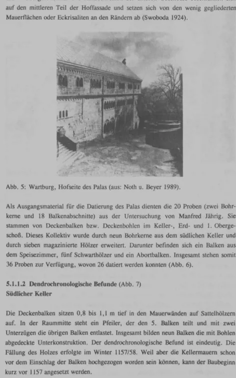 Abb.  5:  Wartburg, Hofseite des Palas (aus:  Noth u.  Beyer 1989). 
