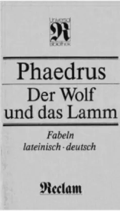 Abb. 2: DDR-Reclamausgabe der Fabelbücher  von Phädrus (1989). 
