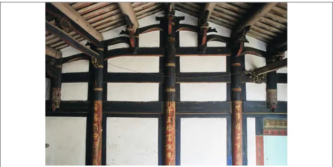 Figure 8: Basic form of Tou-Kong timber construction like steps on wall in Taiwanese traditional  house