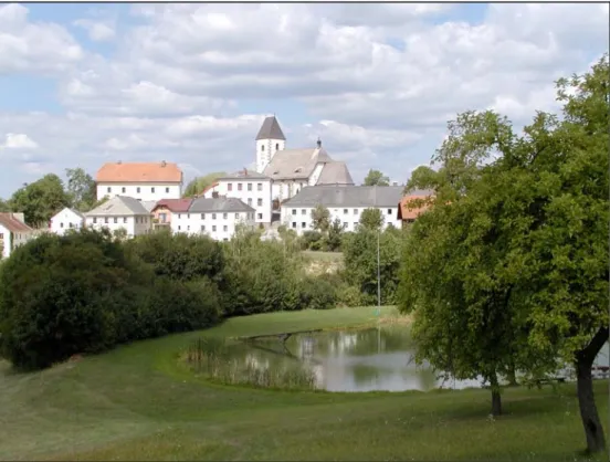 Abb. 7: Ortszentrum von Grünbach mit Gemeindeteich