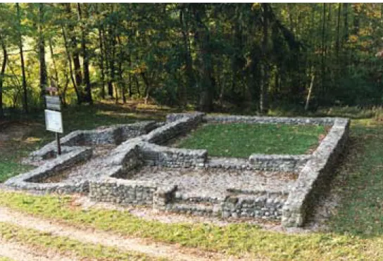 Foto 01010: Villa Rustica nördlich von Bad Wimsbach – Neydharting; Reste einer römischen  Villa aus dem 1