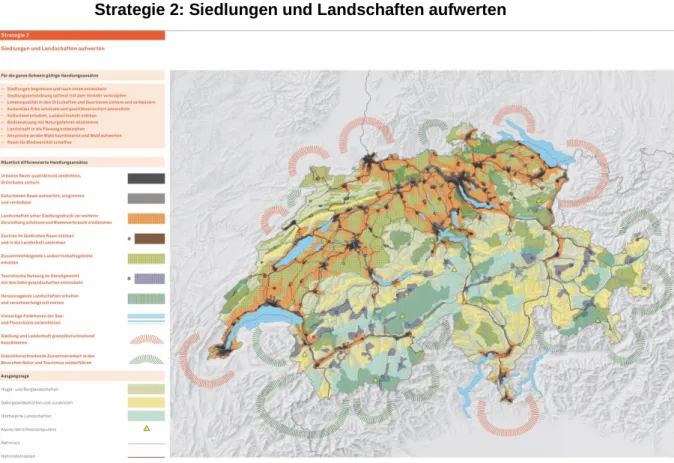 Abbildung 8: Strategie 2 des Raumkonzepts Schweiz (Schweizerischer Bundesrat, KdK, BPUK, SSV, SGV, 2012).